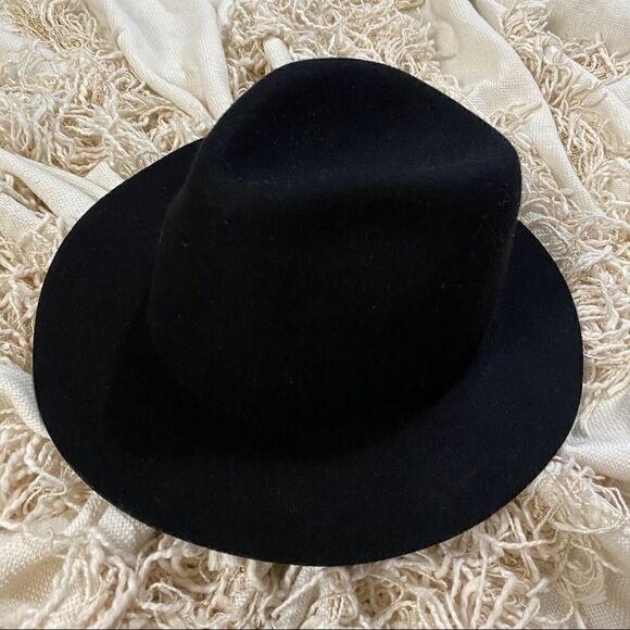 ANTHROPOLOGIE Amelia Black Fedora Wool Hat main image 7
